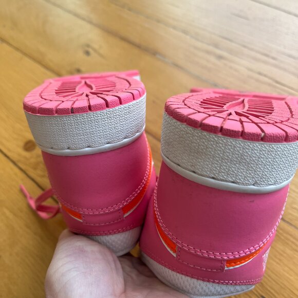 Nike Air Jordan Pink and Orange Size 5Y 6.5 Womens - Picture 13 of 16